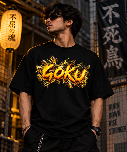 JACKXON: Goku Oversized T-Shirt – Anime Graphic Tee