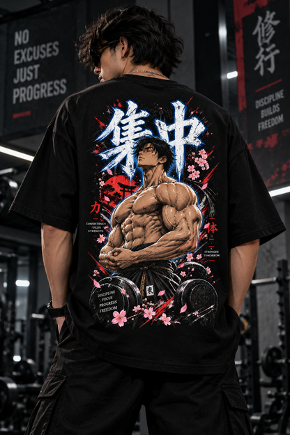Master Yourself Anime Streetwear Oversized T-Shirt| JACKXON